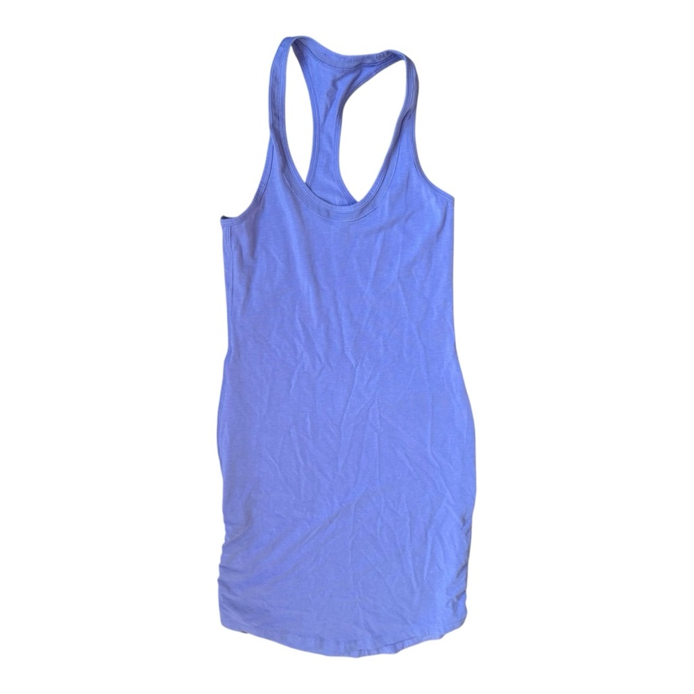 Lululemon It’s A Cinch Tank Dress Sz S Purple cotton Ruched Side